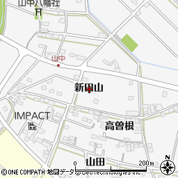 愛知県安城市小川町新田山周辺の地図