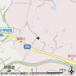 兵庫県三木市吉川町冨岡1320周辺の地図