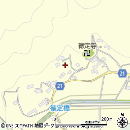 愛知県新城市徳定林下周辺の地図