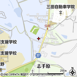 兵庫県三田市大原1327周辺の地図