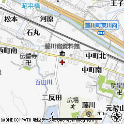 愛知県岡崎市藤川町中町南59周辺の地図