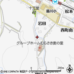 愛知県岡崎市藤川町岩田28周辺の地図