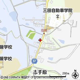兵庫県三田市大原1326周辺の地図