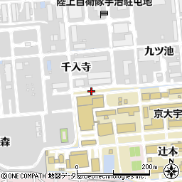 京都府宇治市五ケ庄（千入寺）周辺の地図