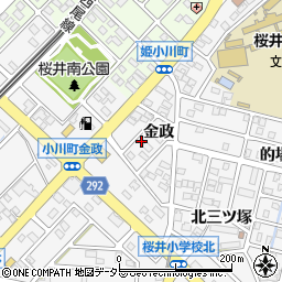 愛知県安城市小川町金政92周辺の地図