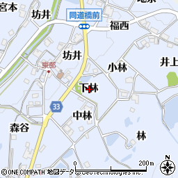 兵庫県宝塚市大原野下林周辺の地図