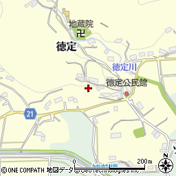 愛知県新城市徳定宮東周辺の地図