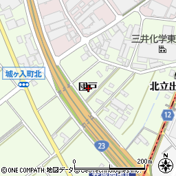愛知県安城市城ケ入町団戸周辺の地図