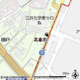 愛知県安城市城ケ入町（北立出）周辺の地図