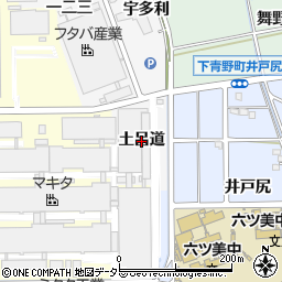愛知県岡崎市高橋町（土呂道）周辺の地図