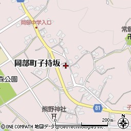 静岡県藤枝市岡部町子持坂237周辺の地図