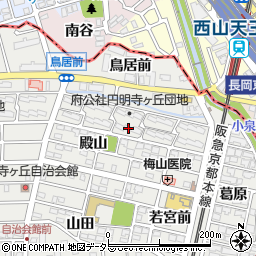 京都府住宅供給公社円明寺ケ丘団地Ｄ棟周辺の地図