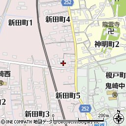 愛知県常滑市新田町4丁目170周辺の地図