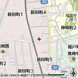 愛知県常滑市新田町4丁目168周辺の地図