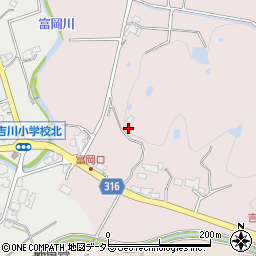 兵庫県三木市吉川町冨岡1259周辺の地図