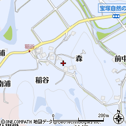 兵庫県宝塚市大原野（森）周辺の地図
