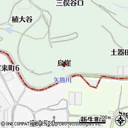 愛知県阿久比町（知多郡）植大（烏崖）周辺の地図
