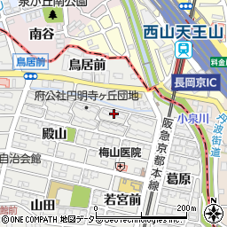 京都府住宅供給公社円明寺ケ丘団地Ａ棟周辺の地図