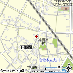 愛知県岡崎市合歓木町下郷間95周辺の地図