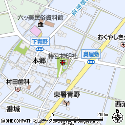 椿宮神明社周辺の地図