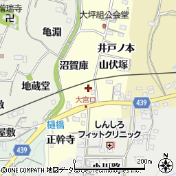 愛知県新城市大宮金山周辺の地図