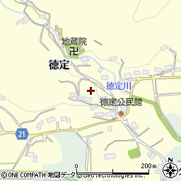 愛知県新城市徳定周辺の地図