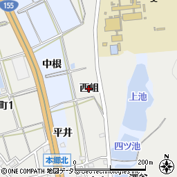 愛知県常滑市金山（西岨）周辺の地図