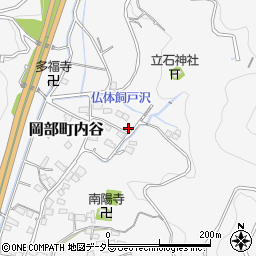 静岡県藤枝市岡部町内谷2247周辺の地図