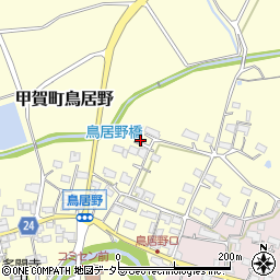 滋賀県甲賀市甲賀町鳥居野407周辺の地図