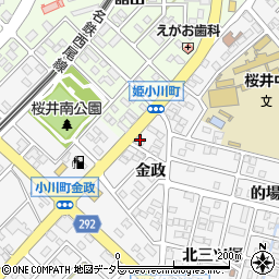 愛知県安城市小川町金政23周辺の地図