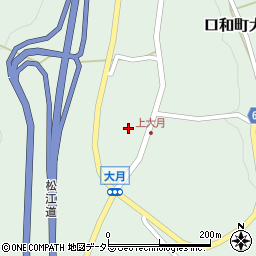 広島県庄原市口和町大月523周辺の地図