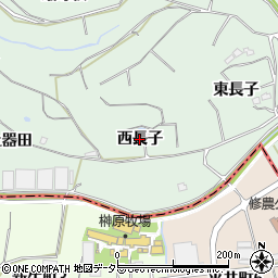 愛知県阿久比町（知多郡）植大（西長子）周辺の地図
