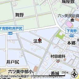 愛知県岡崎市下青野町周辺の地図