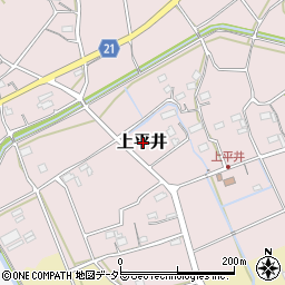愛知県新城市上平井周辺の地図