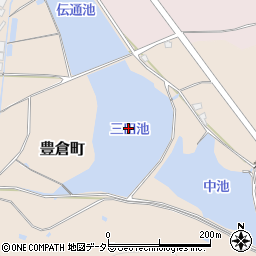 三田池周辺の地図