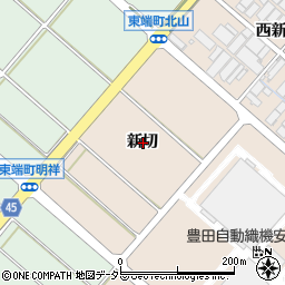 愛知県安城市根崎町新切周辺の地図