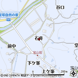 兵庫県宝塚市大原野石井周辺の地図