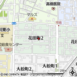 愛知県半田市花田町周辺の地図