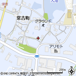 兵庫県加西市常吉町周辺の地図
