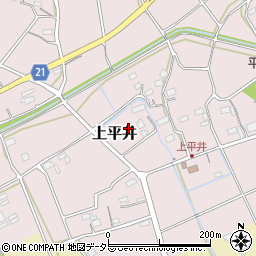 愛知県新城市上平井縄手前周辺の地図