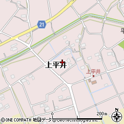 愛知県新城市上平井（縄手前）周辺の地図