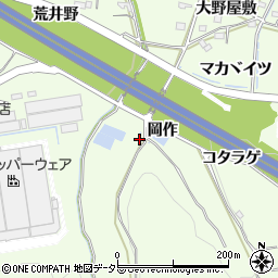 愛知県岡崎市牧平町岡作周辺の地図