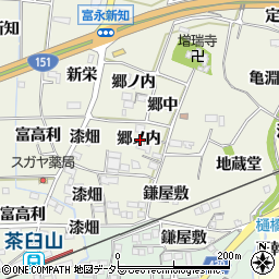 愛知県新城市富永郷ノ内周辺の地図