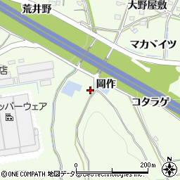 愛知県岡崎市牧平町（岡作）周辺の地図