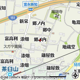 愛知県新城市富永（郷ノ内）周辺の地図