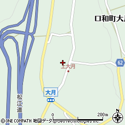 広島県庄原市口和町大月464周辺の地図