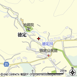 愛知県新城市徳定大入周辺の地図
