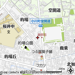 愛知県安城市小川町堂開道周辺の地図