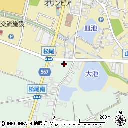 兵庫県加東市松尾539周辺の地図