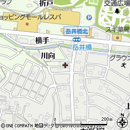 愛知県岡崎市若松町川向4周辺の地図